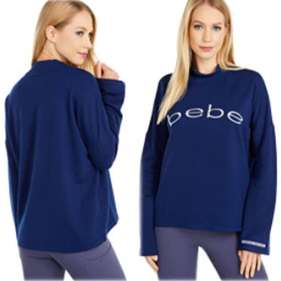 bebe Tops - BEBE SPORT Embroidered Logo Drop Shoulder Shirt